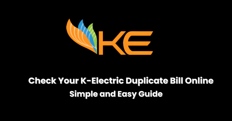 K-Electric Duplicate Bill